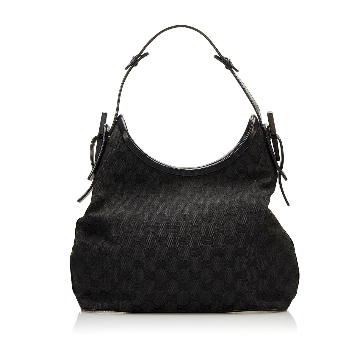 Gucci GG Canvas Wooden Accent Hobo (SHG-35943)