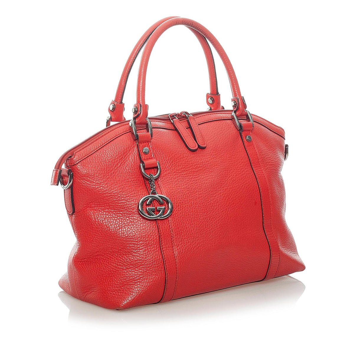 Gucci GG Charm Dome Leather Handbag (SHG-mm3N7y)