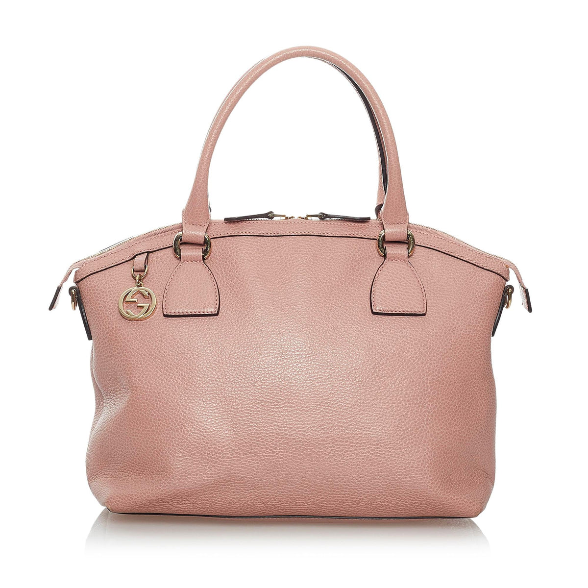 Gucci GG Charm Dome Leather Satchel (SHG-29691)