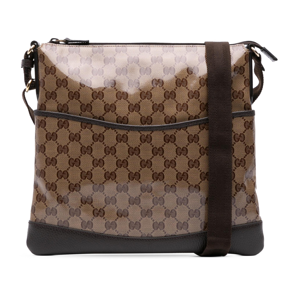 Gucci GG Crystal Flat Messenger Bag
