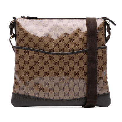 Gucci GG Crystal Flat Messenger Bag