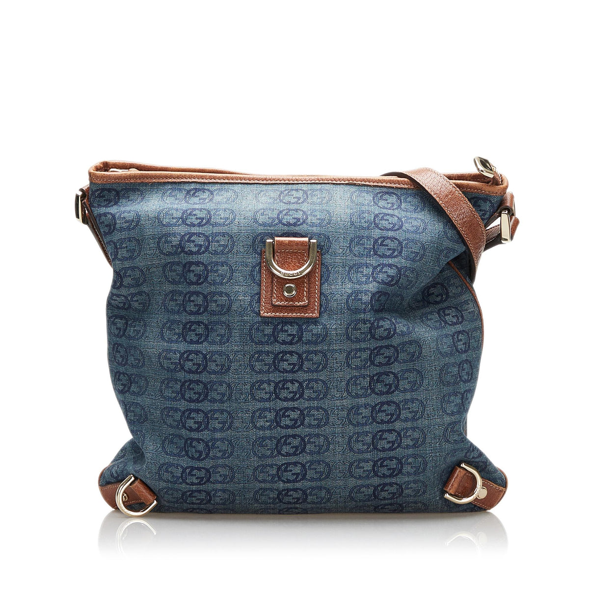 Gucci GG Denim Abbey D-Ring Crossbody Bag (SHG-37187)