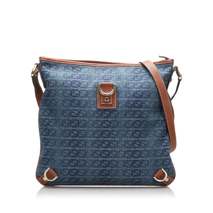 Gucci GG Denim Abbey D-Ring Crossbody Bag (SHG-s6O12R)