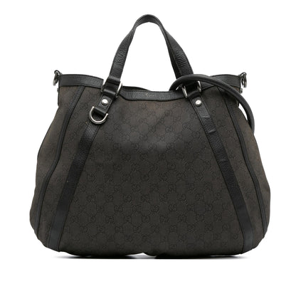 Gucci GG Denim Abbey D Ring Satchel