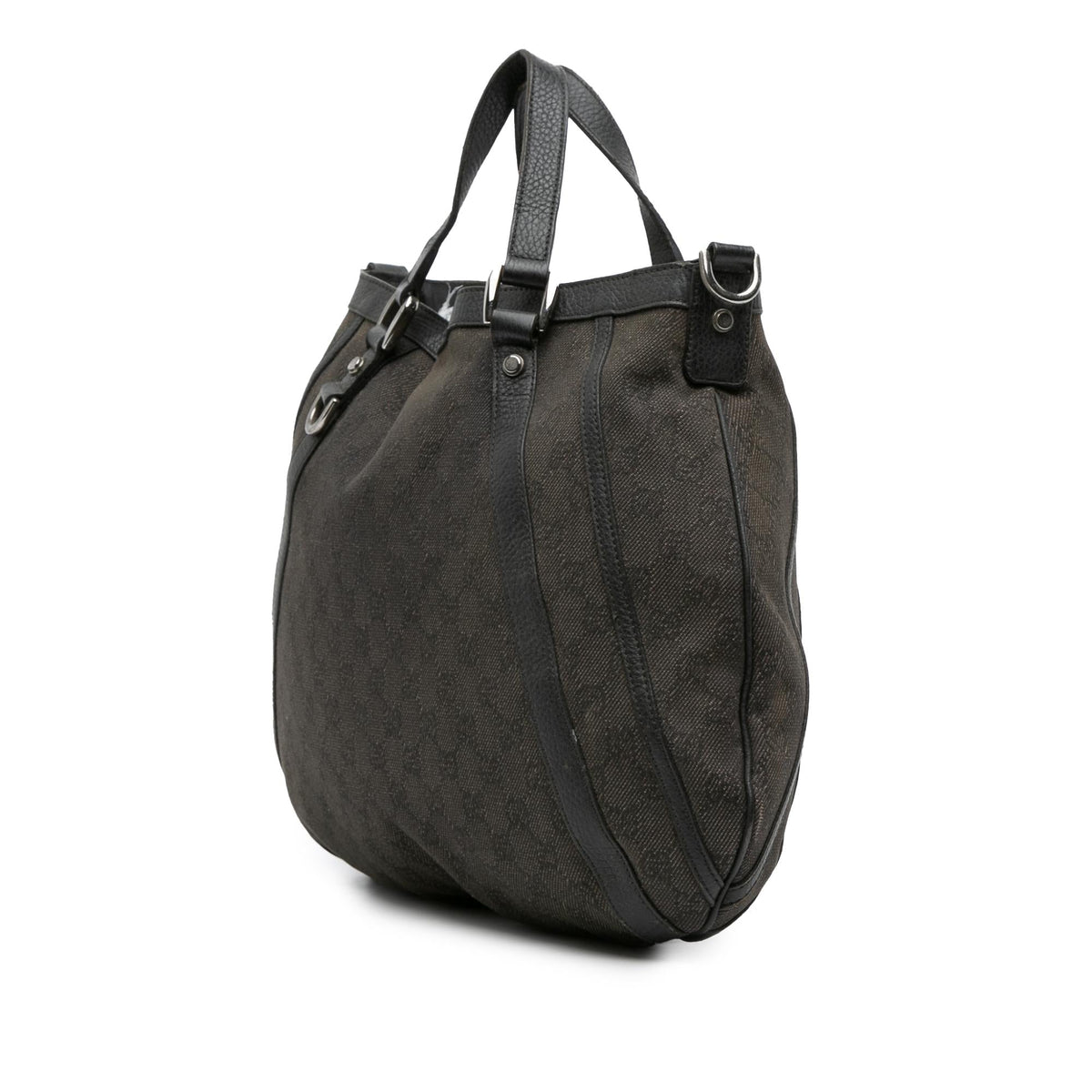 Gucci GG Denim Abbey D Ring Satchel