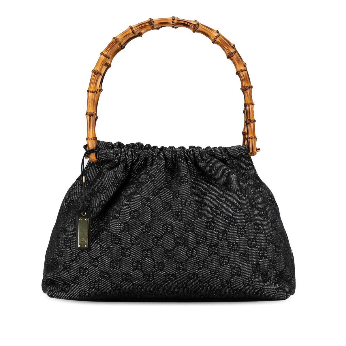 Gucci GG Denim Bamboo Handbag (SHG-XpUfPr)