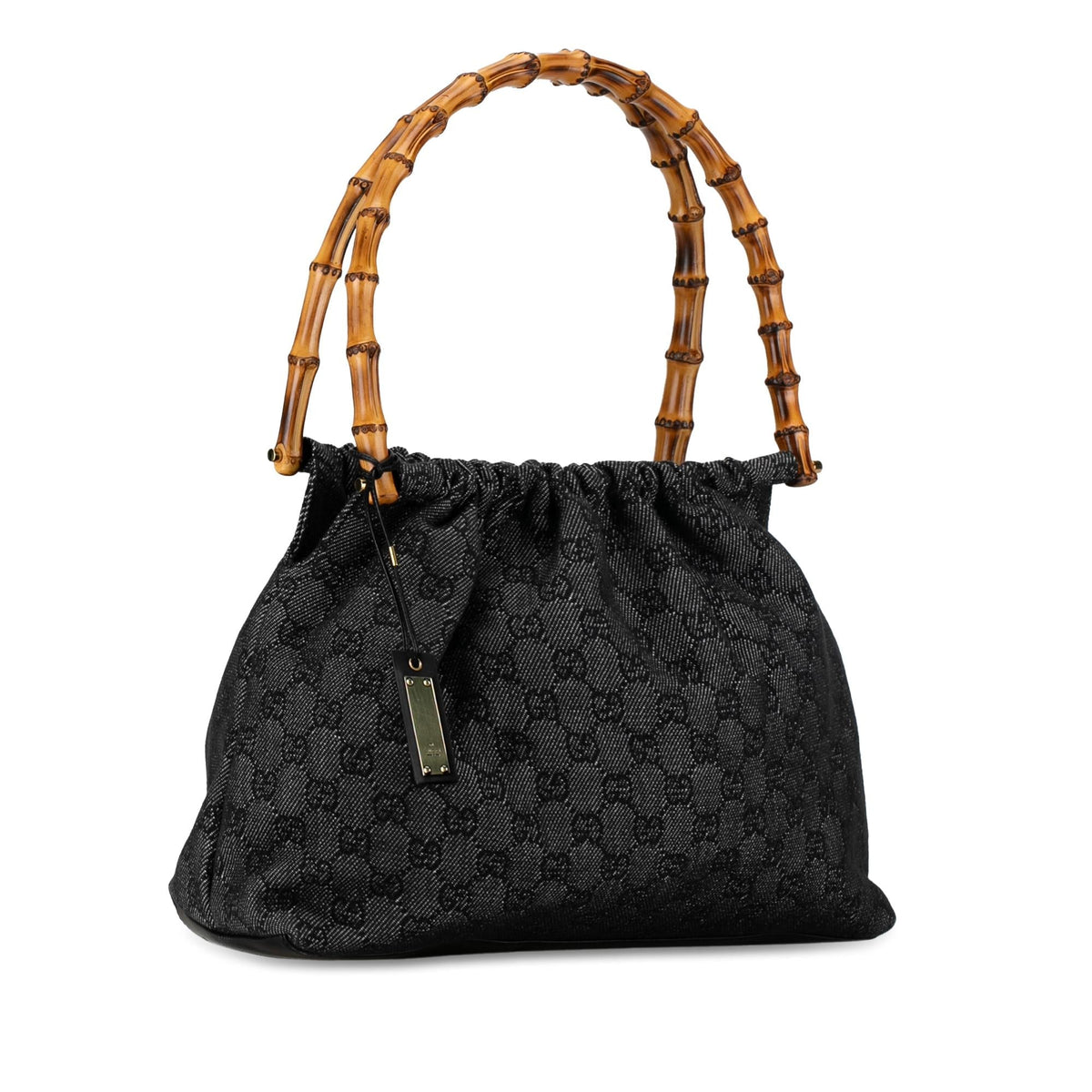 Gucci GG Denim Bamboo Handbag (SHG-XpUfPr)