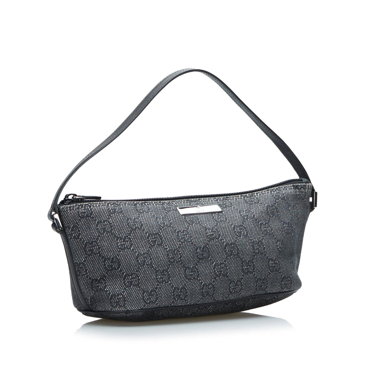Gucci GG Denim Boat Baguette (SHG-CGZkjD)