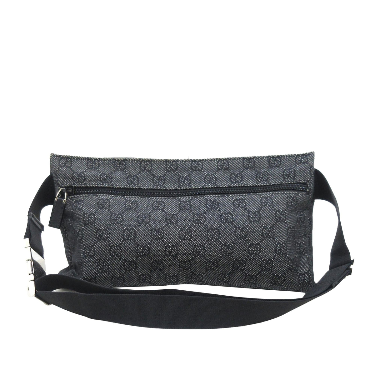Gucci GG Denim Double Pocket Belt Bag (SHG-7wlRCP)