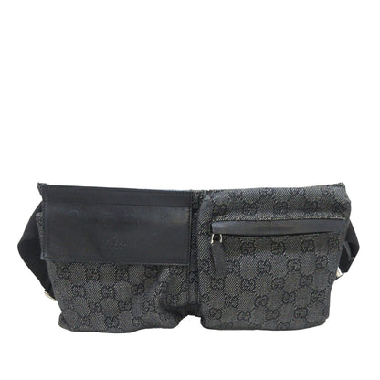Gucci GG Denim Double Pocket Belt Bag (SHG-7wlRCP)