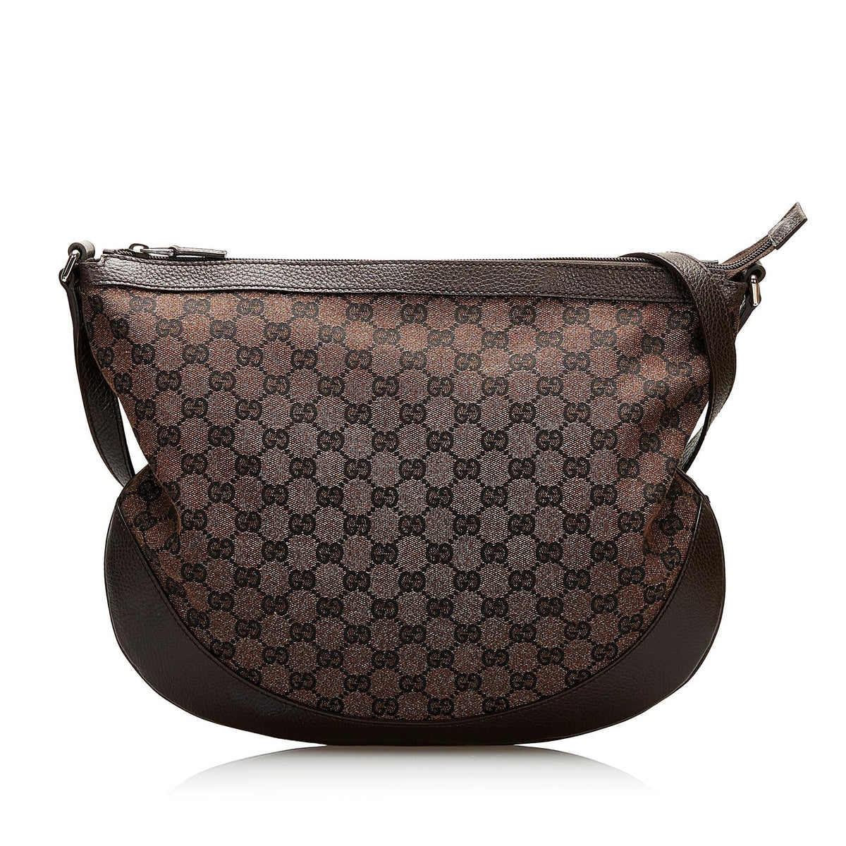 Gucci GG Denim Half Moon Crossbody Bag (SHG-35631)