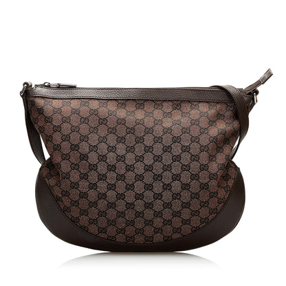 Gucci GG Denim Half Moon Crossbody Bag (SHG-35631)