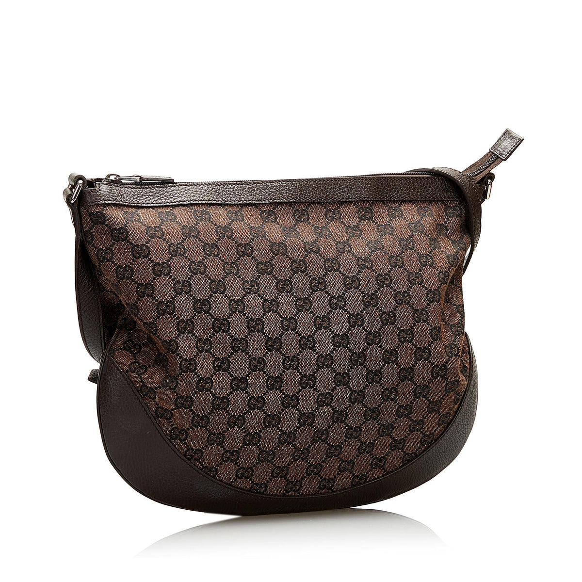 Gucci GG Denim Half Moon Crossbody Bag (SHG-35631)