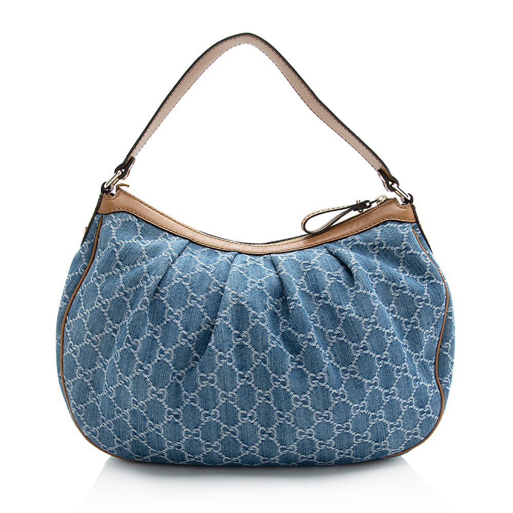 Gucci GG Denim Sukey Hobo (SHF-22174)