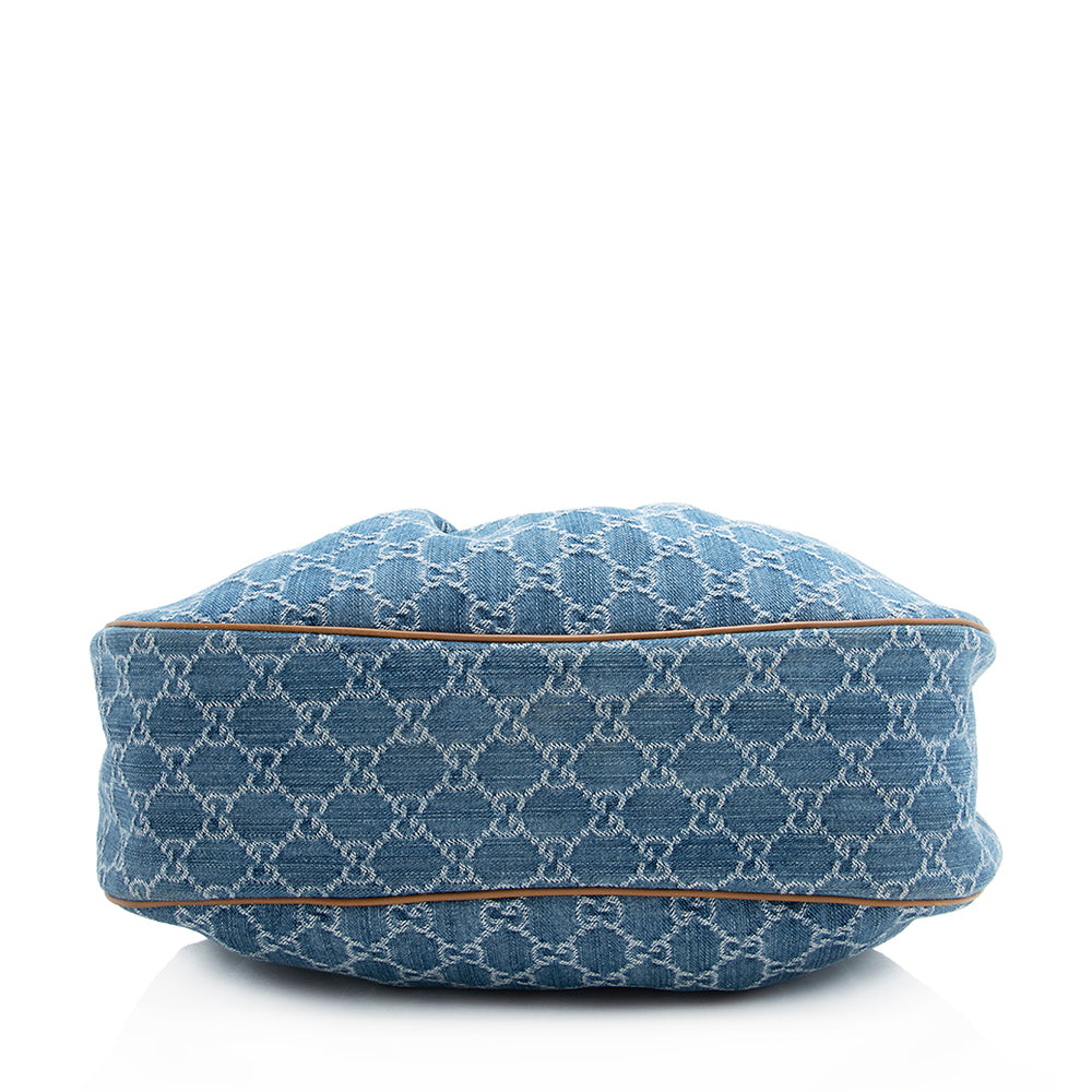 Gucci GG Denim Sukey Hobo (SHF-22174)