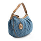 Gucci GG Denim Sukey Hobo (SHF-22174)