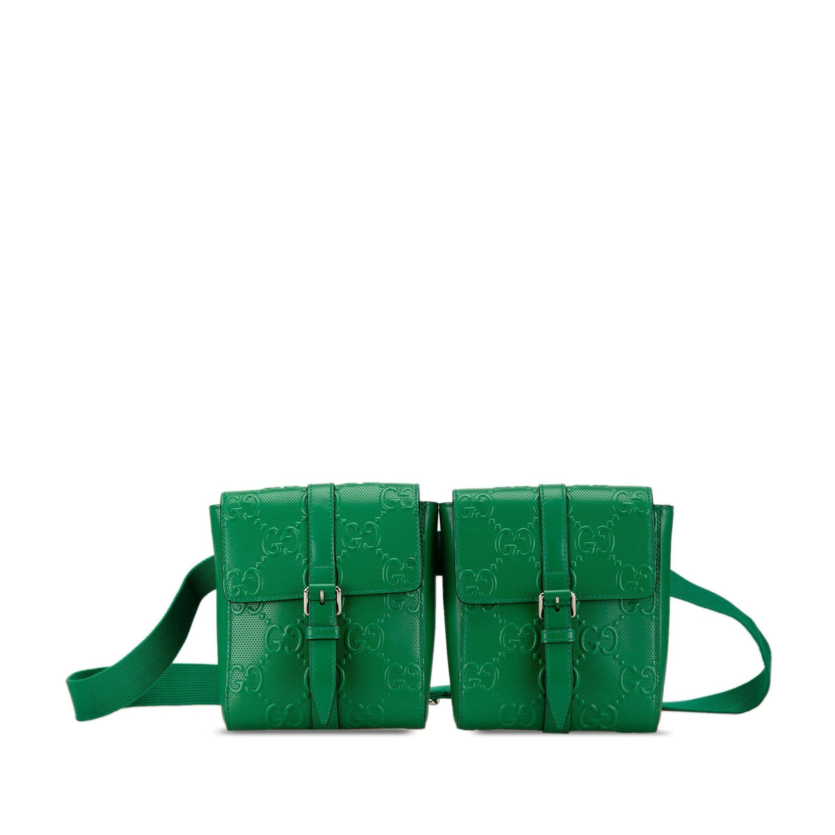 Gucci GG Embossed Perforated Double Belt Bag (SHG-a0WLGw)