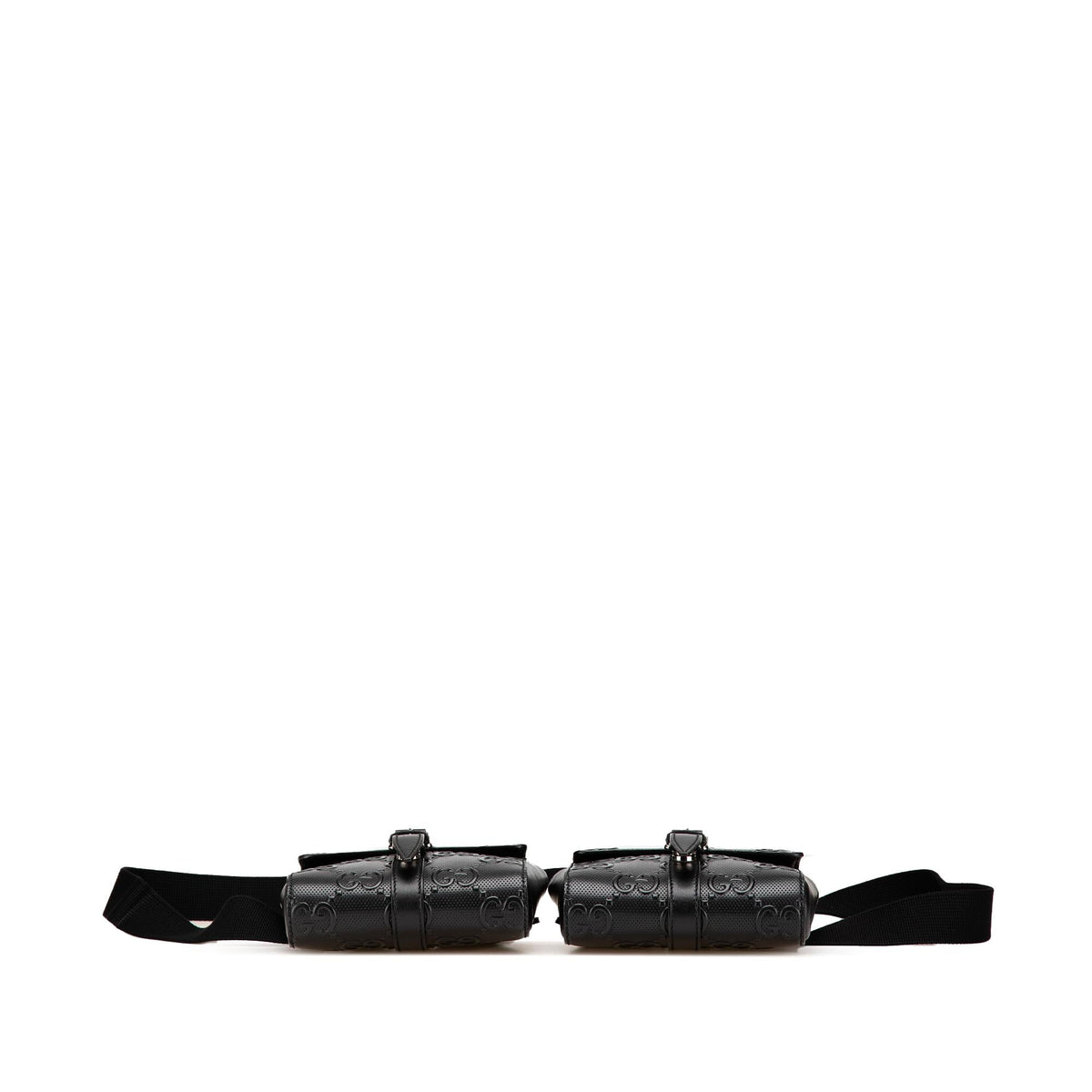 Gucci GG Embossed Perforated Double Belt Bag