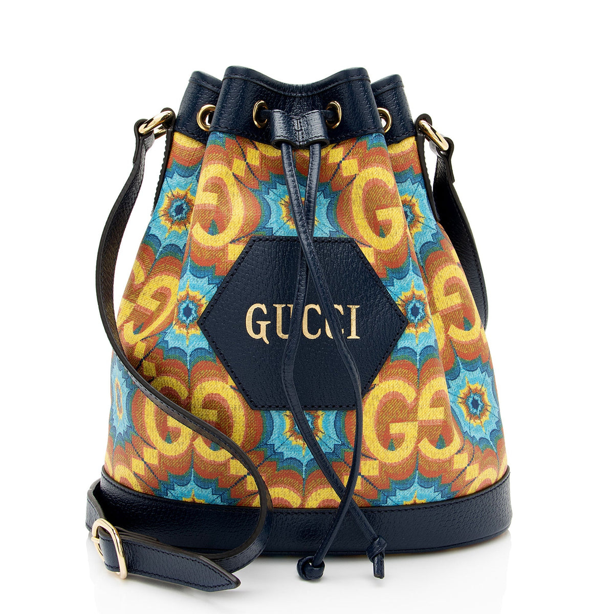 Gucci GG Kaleidoscope Canvas 100th Anniversary Bucket Bag (SHF-kbOcsb)