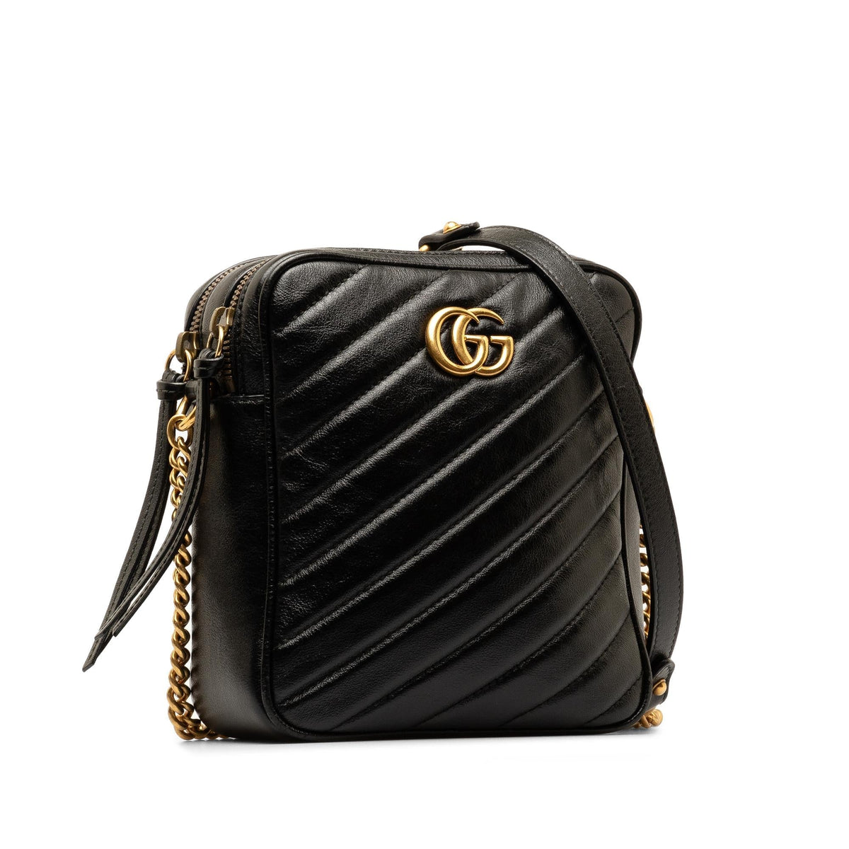 Gucci GG Marmont Double Zip Camera Bag (SHG-KSLWSR)