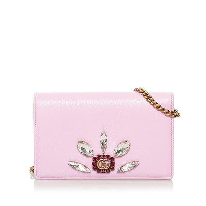 Gucci GG Marmont Embellished Wallet On Chain (SHG-34352)