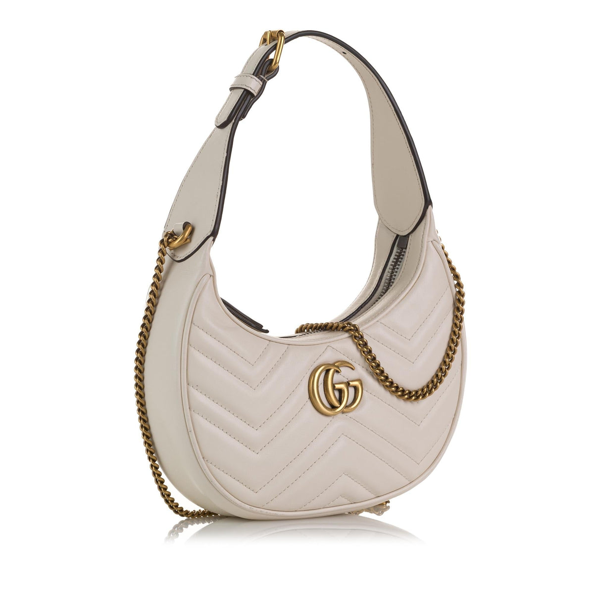 Gucci GG Marmont Half Moon Shaped Mini Bag (SHG-2ogQz6)