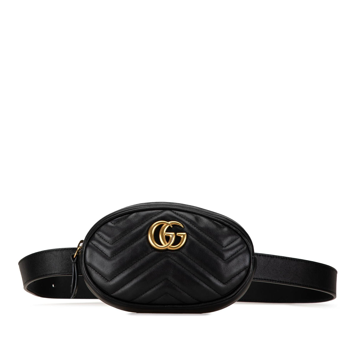 Gucci GG Marmont Leather Matelasse Belt Bag
