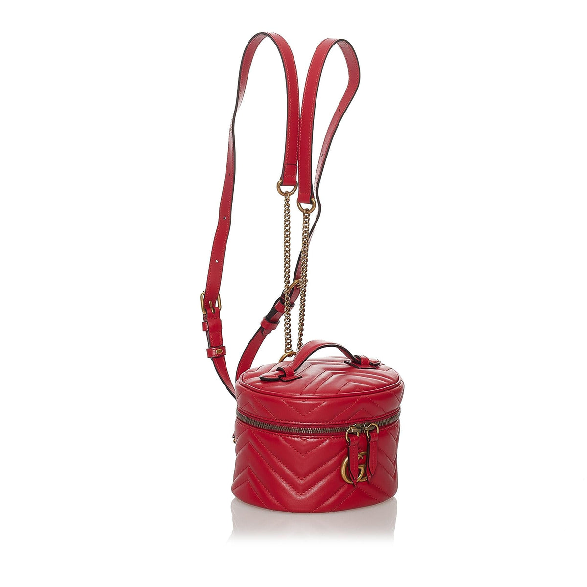 Gucci GG Marmont Leather Round Backpack (SHG-31325)