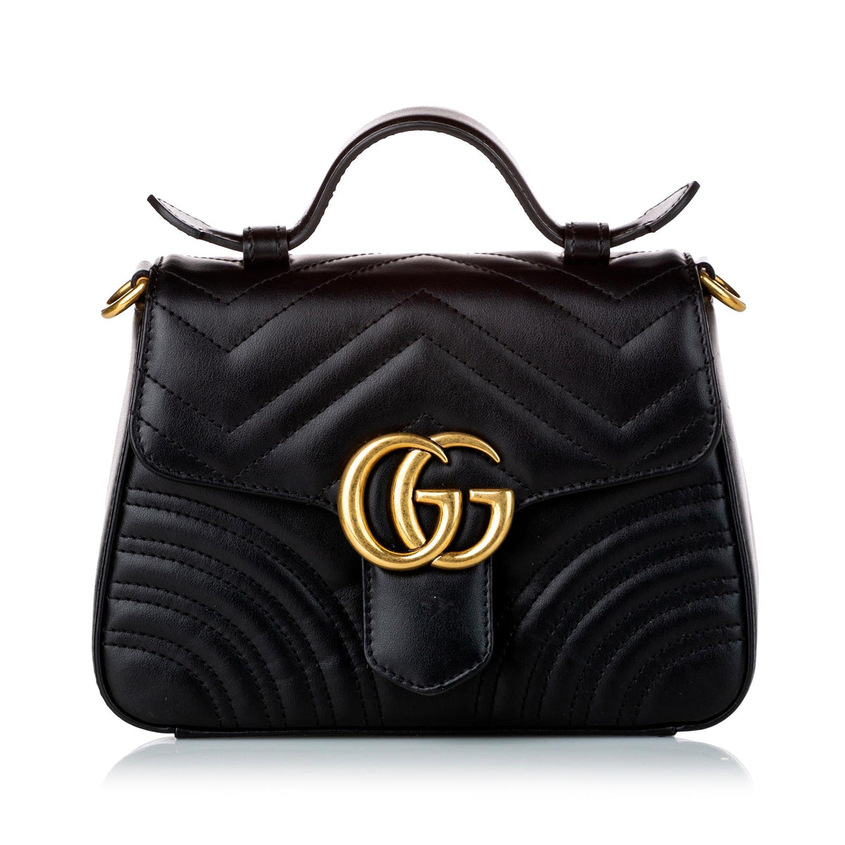 Gucci GG Marmont Leather Satchel (SHG-30460)