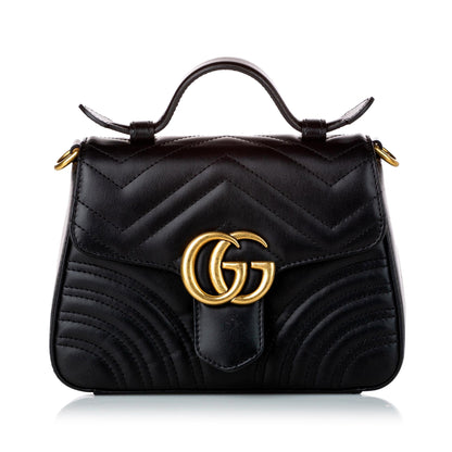 Gucci GG Marmont Leather Satchel (SHG-30460)