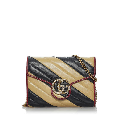 Gucci GG Marmont Leather Wallet on Chain (SHG-33741)