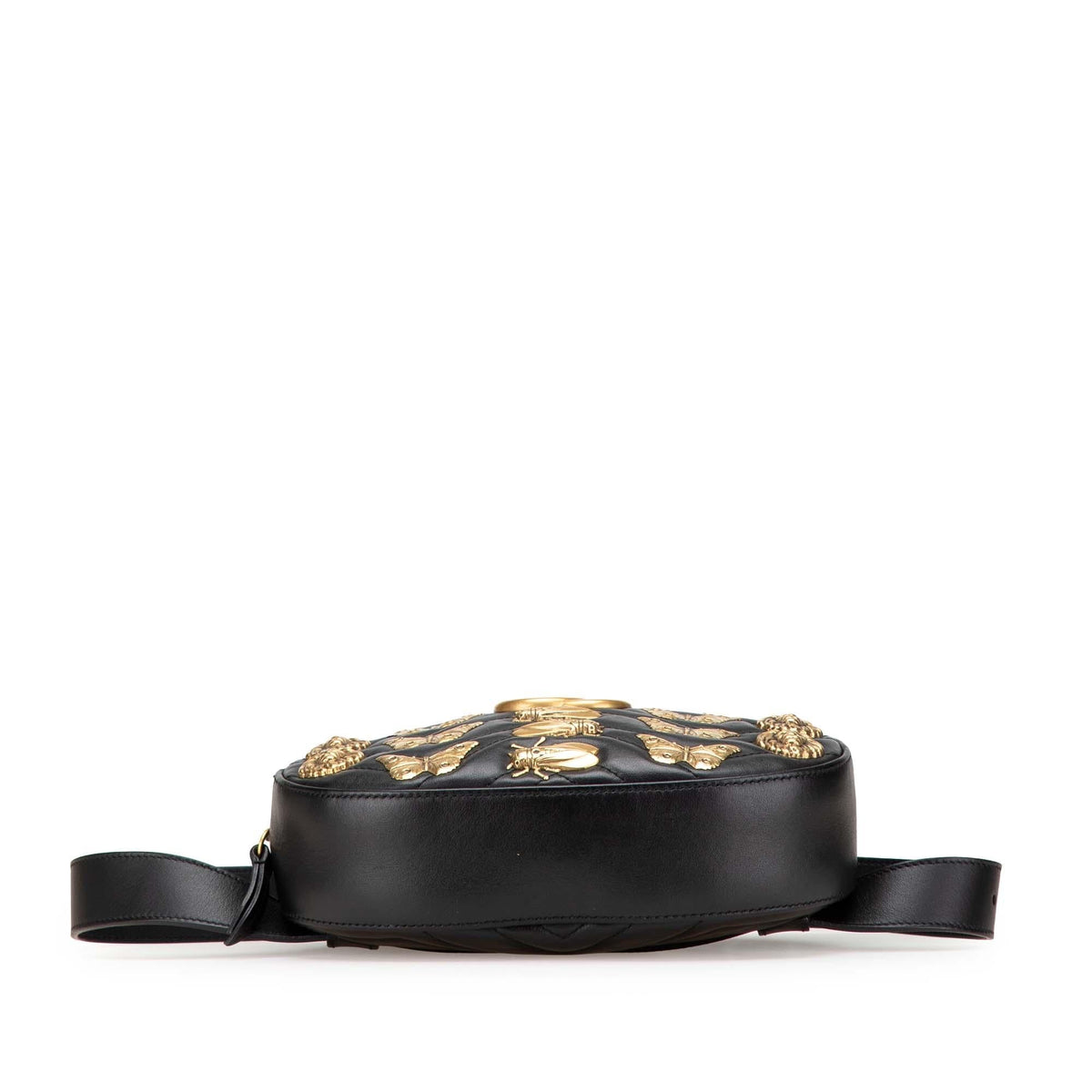 Gucci GG Marmont Matelasse Leather Animalier Belt Bag