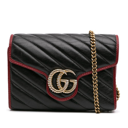 Gucci GG Marmont Matelasse Leather Torchon Wallet On Chain