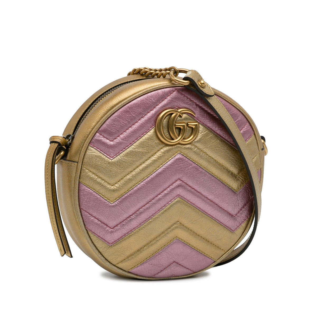 Gucci GG Marmont Round Crossbody Bag (SHG-i53pVI)