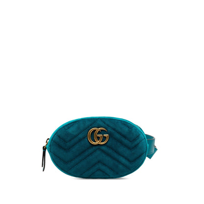 Gucci GG Marmont Velvet Matelasse Belt Bag