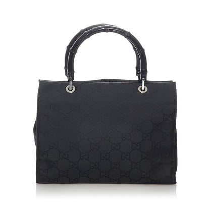 Gucci GG Nylon Bamboo Satchel (SHG-30579)