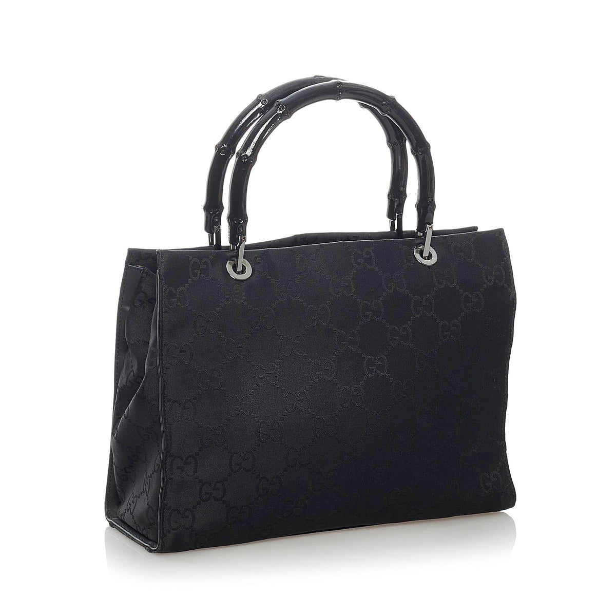 Gucci GG Nylon Bamboo Satchel (SHG-30579)