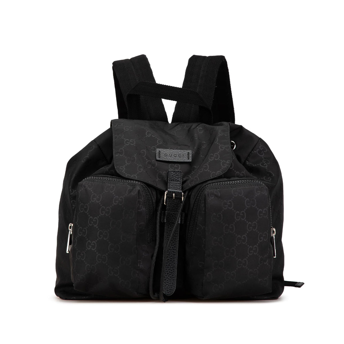 Gucci GG Nylon Double Front Pocket Backpack
