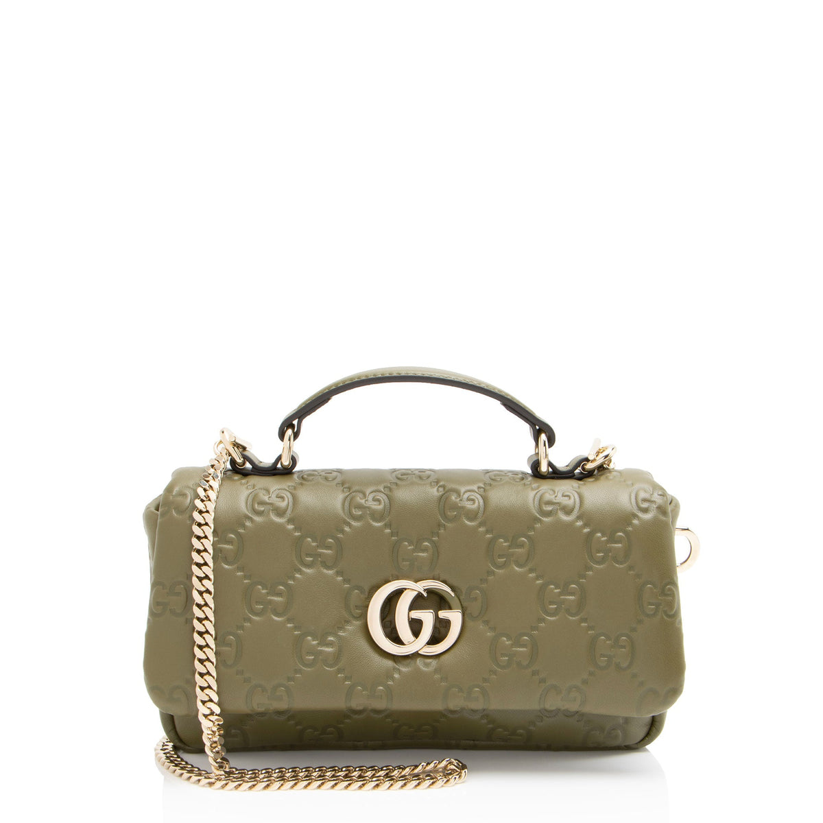Gucci Jumbo GG Puffy Leather Milano Small Top Handle