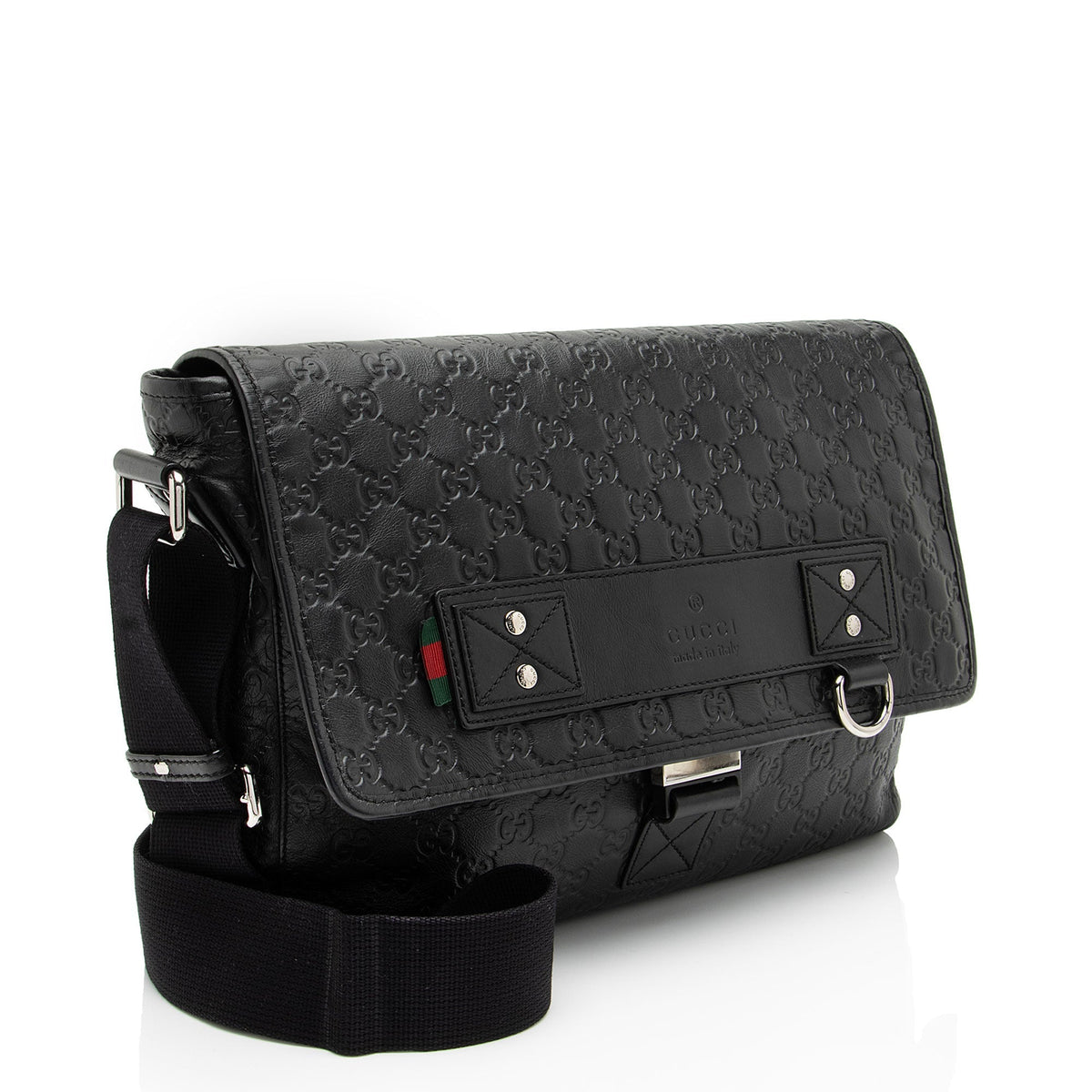 Gucci GG Rubber Effect Web Medium Messenger