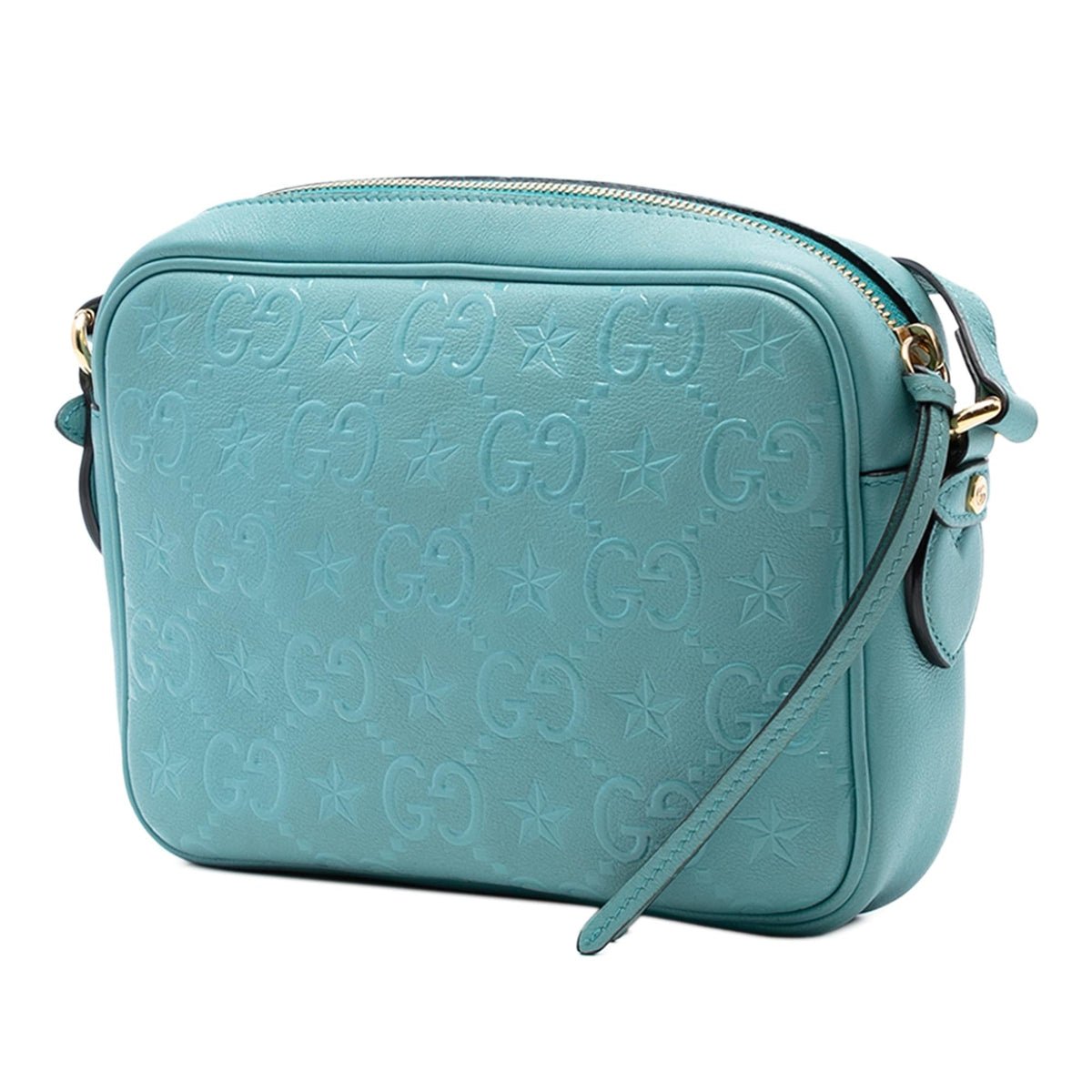 Gucci GG Star Embossed Leather Crossbody