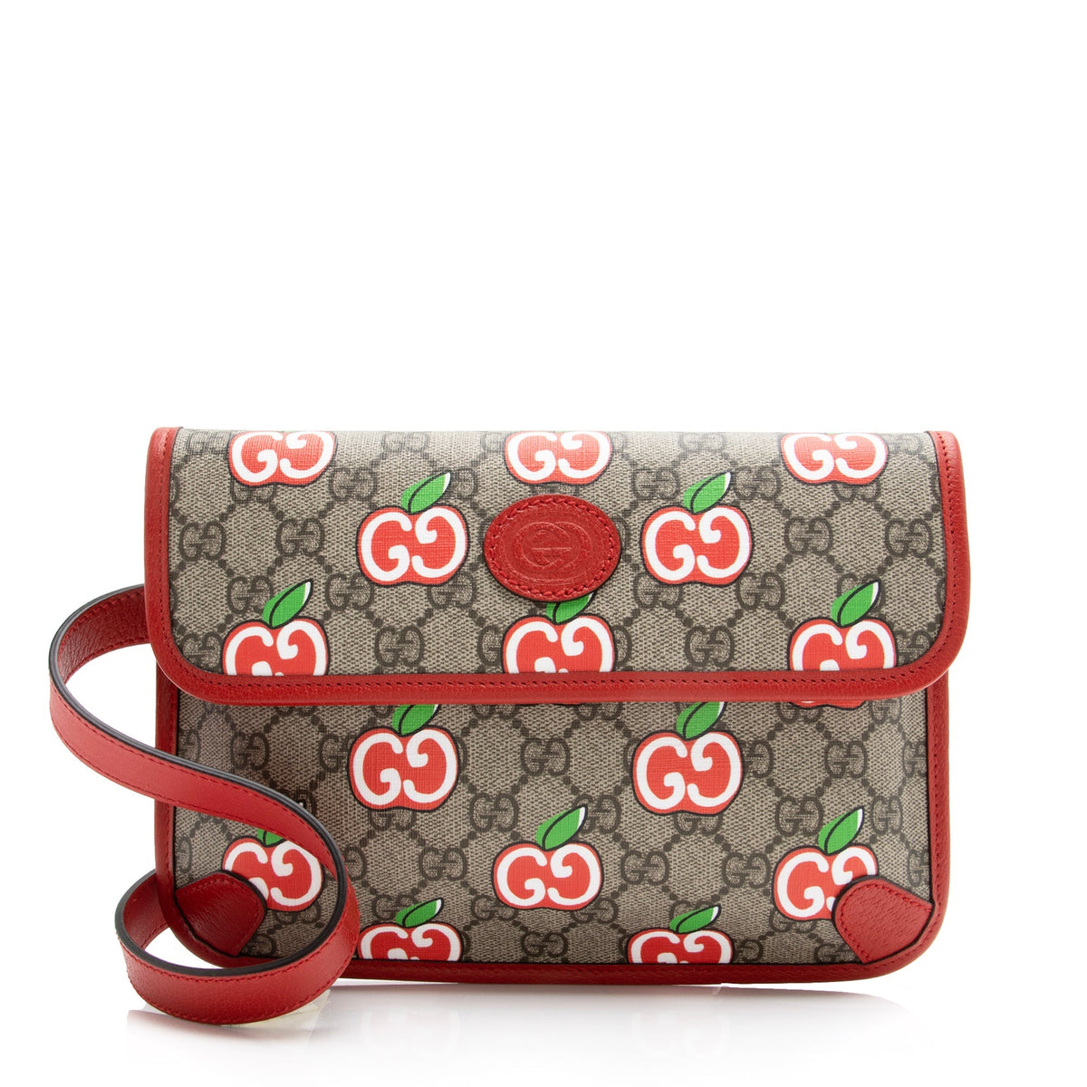 Gucci GG Supreme Apple Monogram Belt Bag - Size 32 / 80 (SHF-23491)
