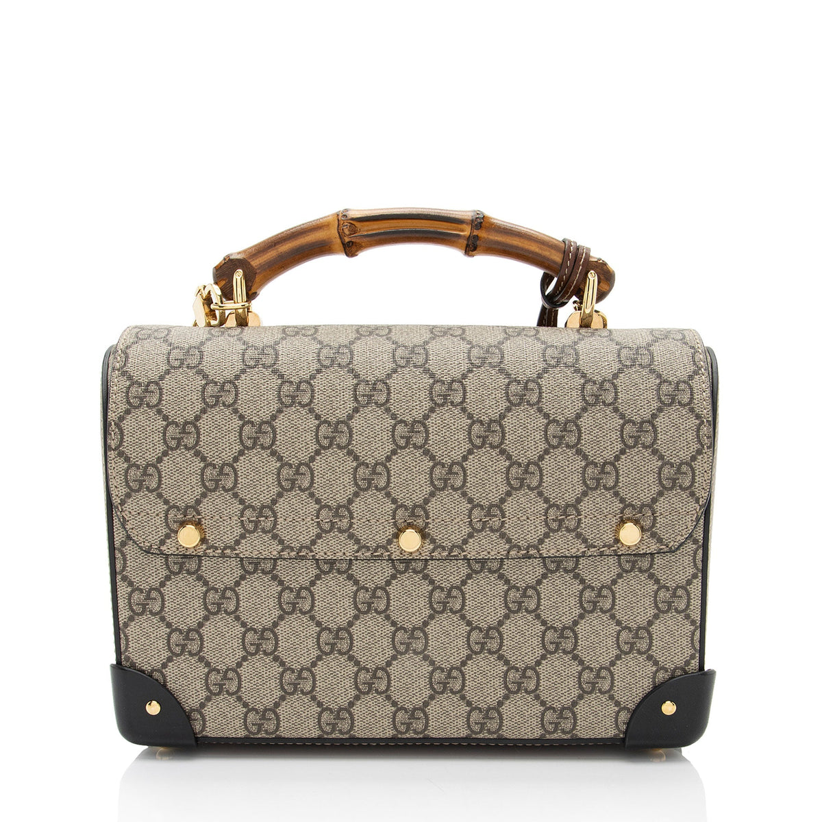 Gucci GG Supreme Bamboo Padlock Top Handle