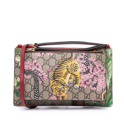 Gucci GG Supreme Bengal Double Zip Pochette