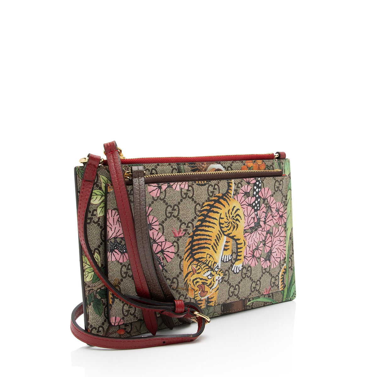 Gucci GG Supreme Bengal Tiger Pouch Crossbody (SHF-pKsW2V)