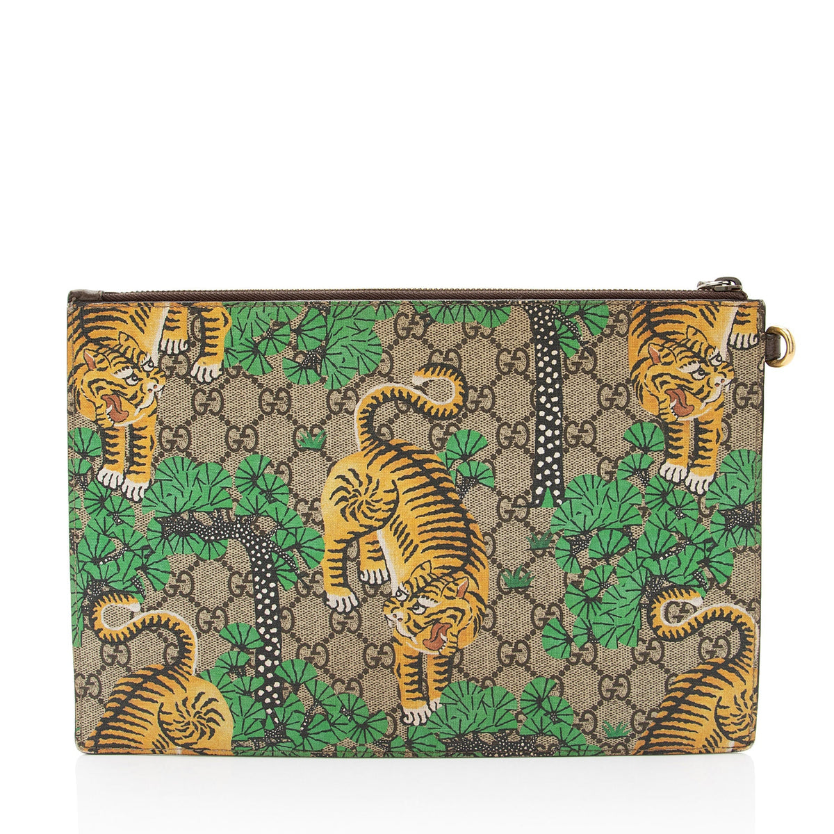 Gucci GG Supreme Bengal Tiger Zip Pouch