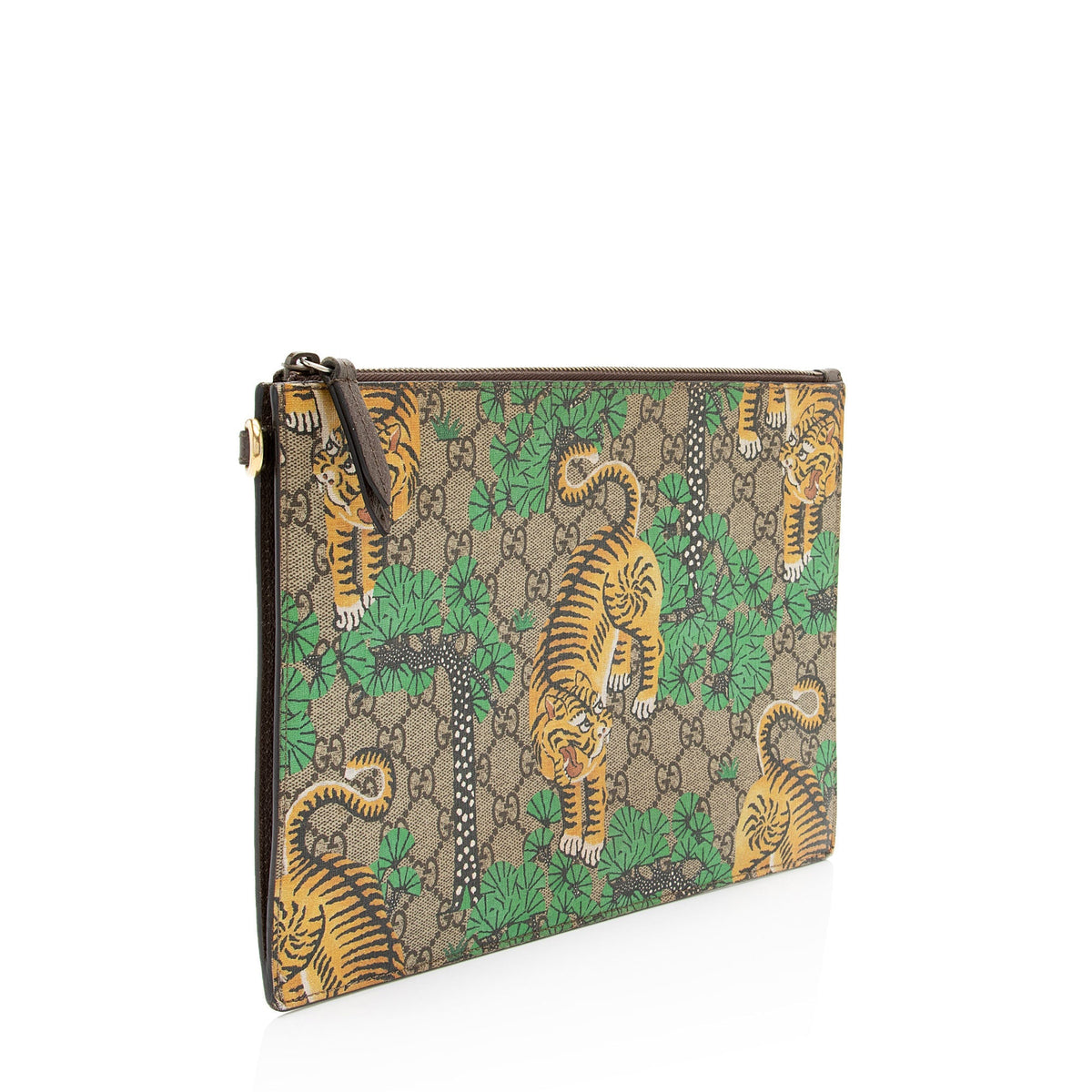 Gucci GG Supreme Bengal Tiger Zip Pouch