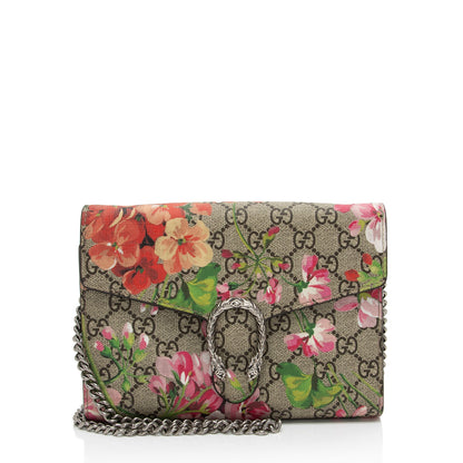 Gucci GG Supreme Blooms Dionysus Chain Wallet (SHF-zbUbcd)