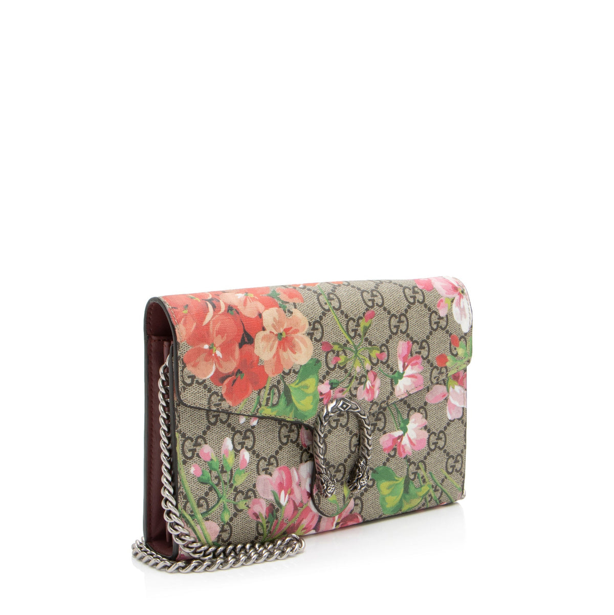 Gucci GG Supreme Blooms Dionysus Chain Wallet (SHF-XkUODC)