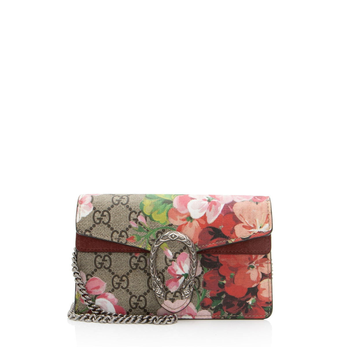 Gucci GG Supreme Blooms Dionysus Super Mini Bag (SHF-v9DXTo)